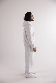 HERREN JOGGINGHOSE „EMBLEM“ MIT GERADEM BEIN – GRAU MELIERT