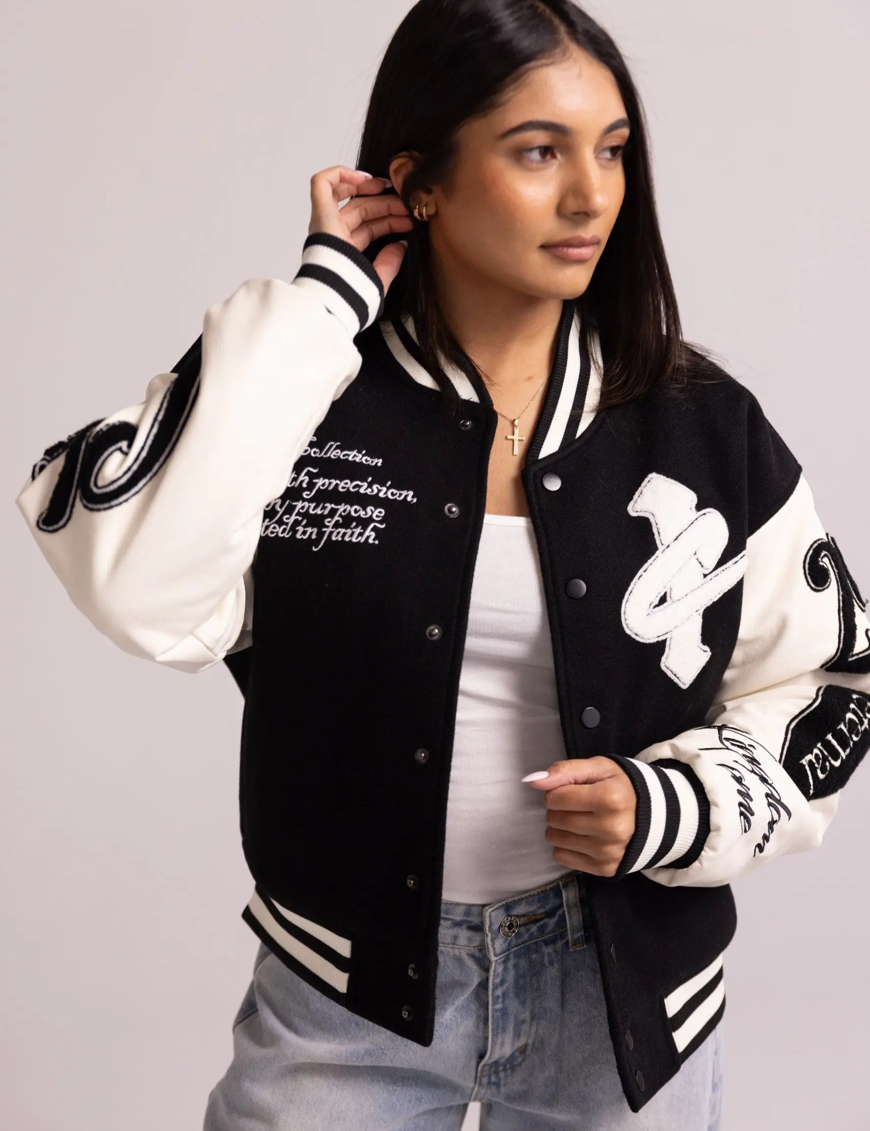 WOMEN'S "CHOSEN" VARSITY JACKET Incarnie