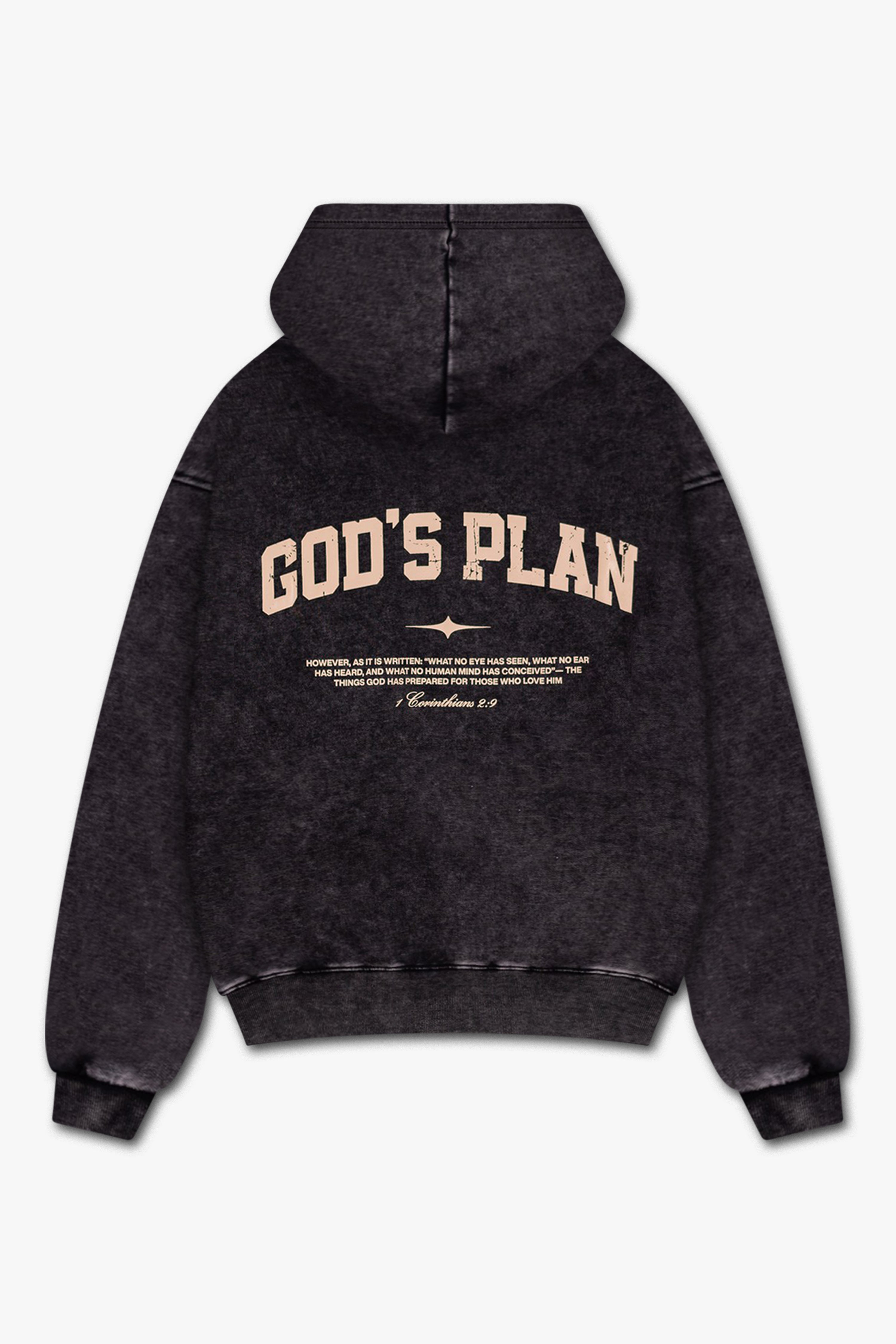 GOTTES PLAN HOODIE - USED BLACK