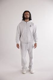 MEN'S EMBLEM ZIP HOODIE – GREY MARL