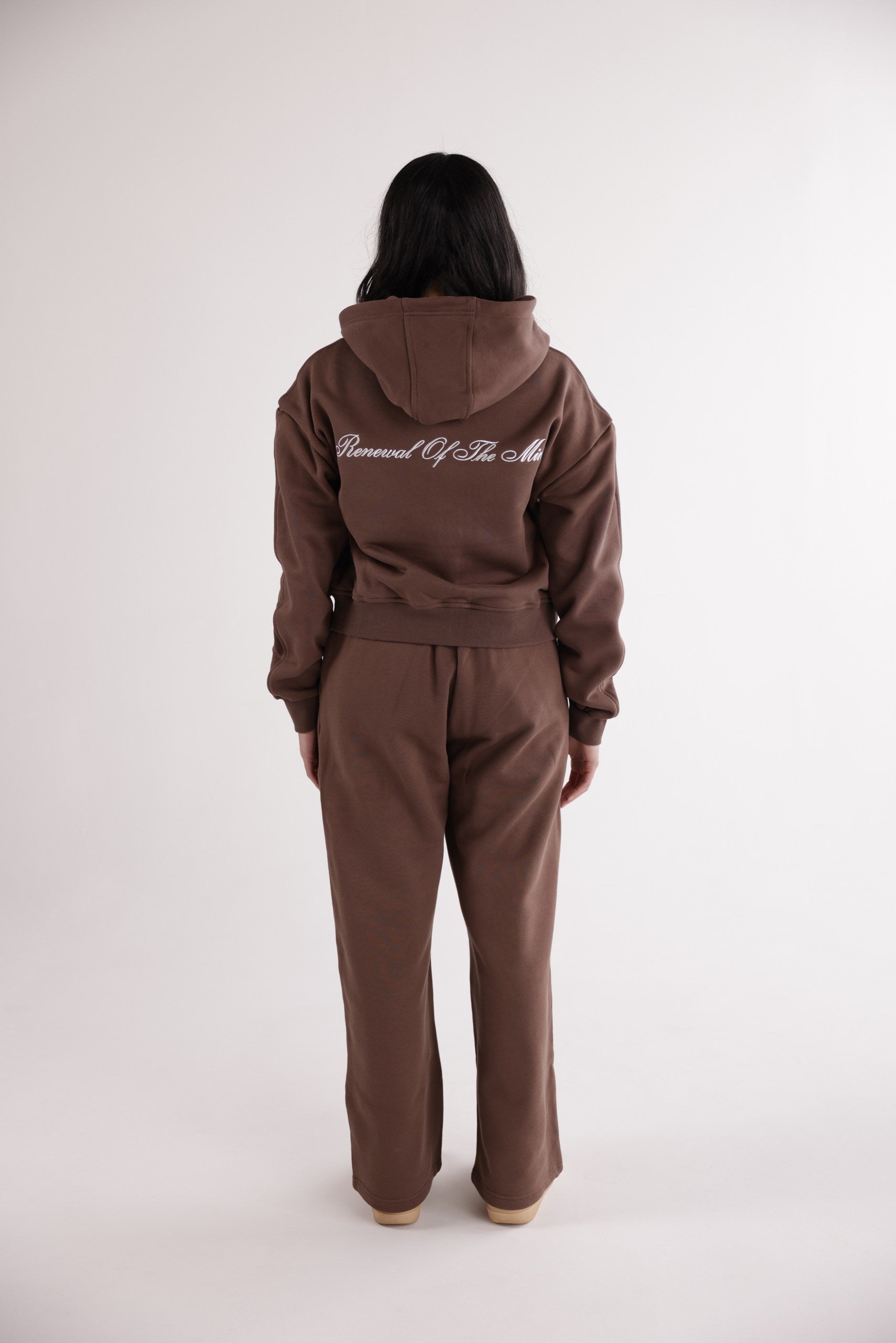 WOMEN'S EMBLEM ZIP HOODIE – COCOA BROWN