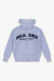 WORLDWIDE HEAVYWEIGHT KNIT HOODIE - BABY BLUE