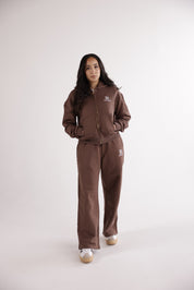 WOMEN'S EMBLEM WIDE LEG JOGGERS – COCOA BROWN