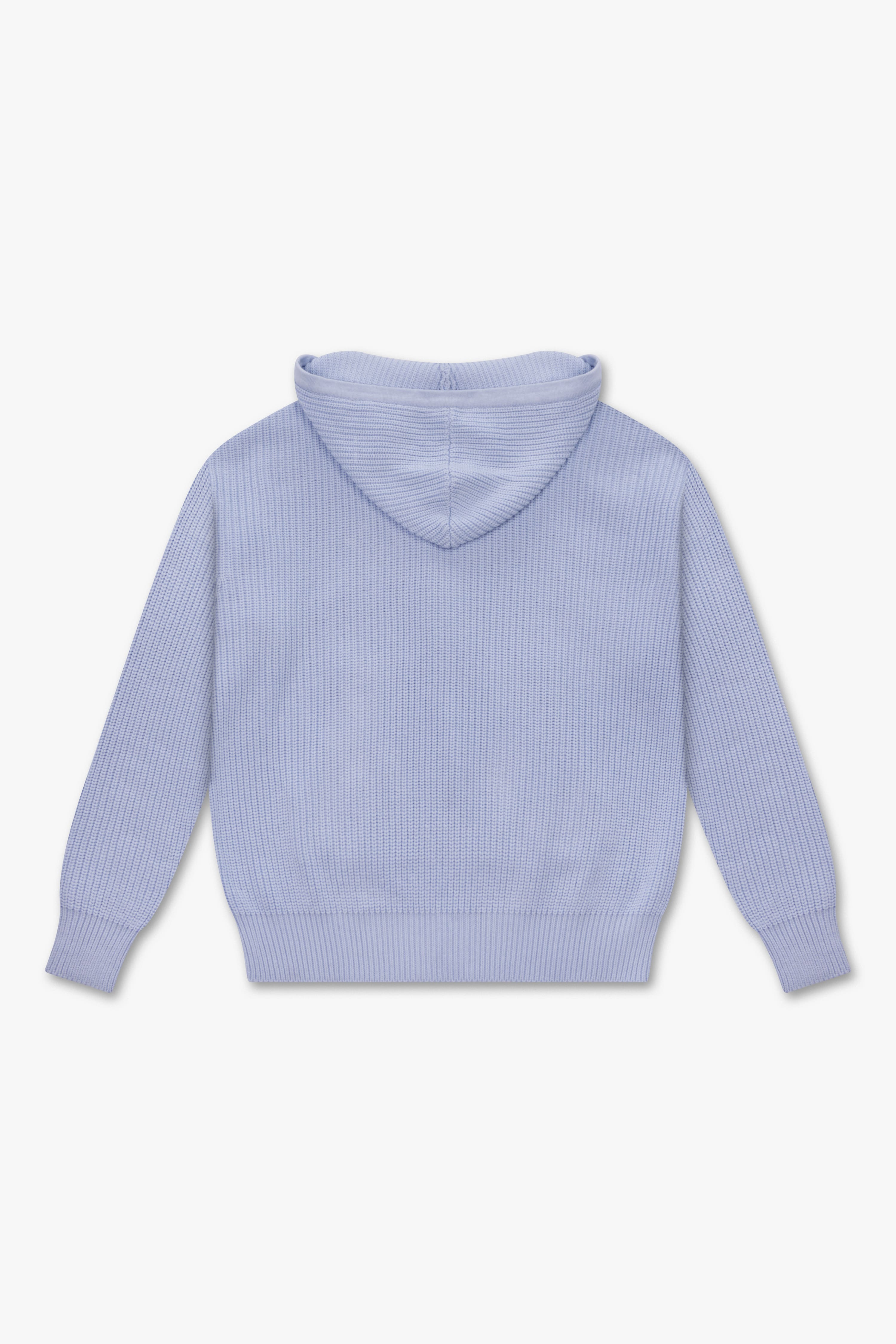 WORLDWIDE HEAVYWEIGHT KNIT HOODIE - BABY BLUE