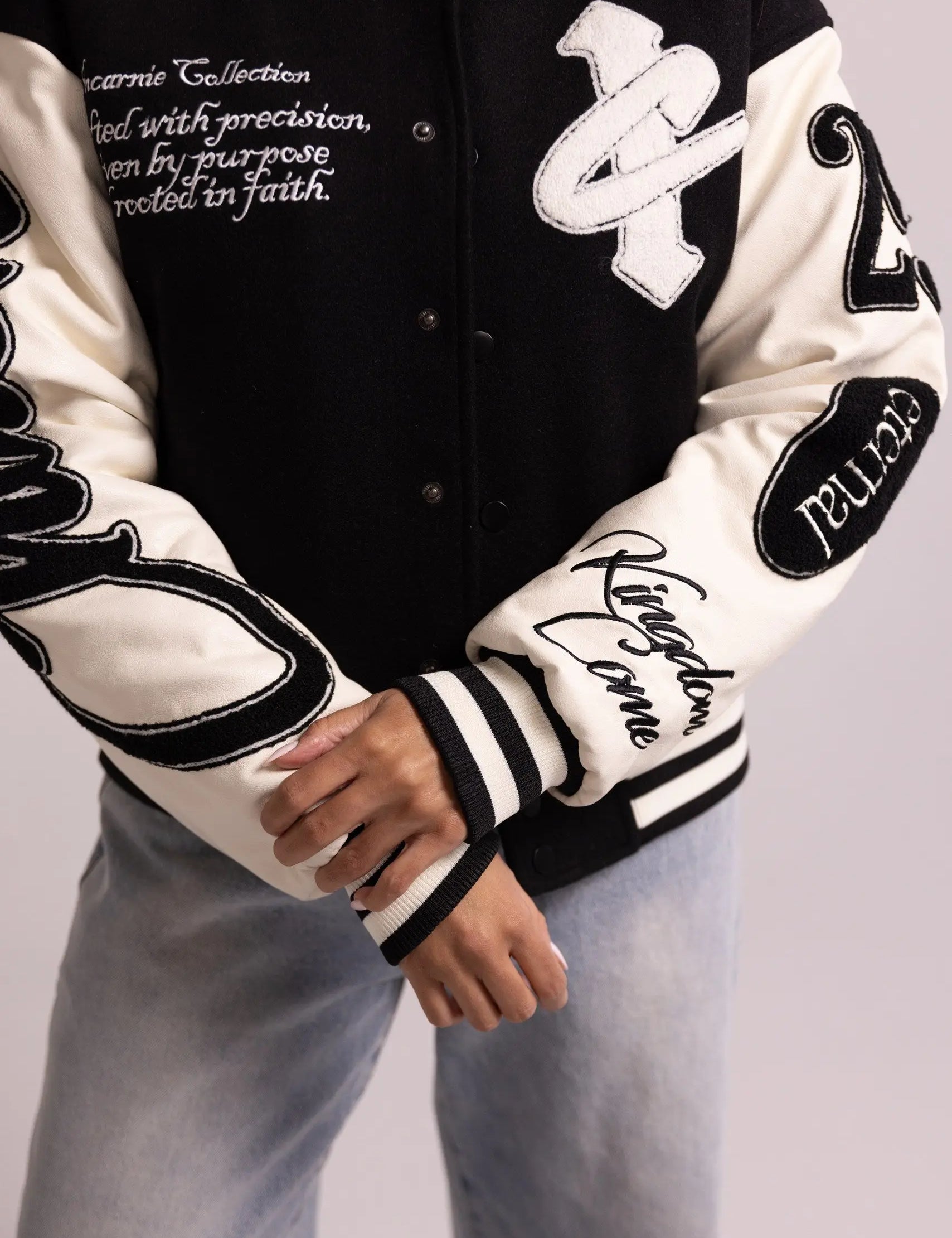 WOMEN'S "CHOSEN" VARSITY JACKET Incarnie