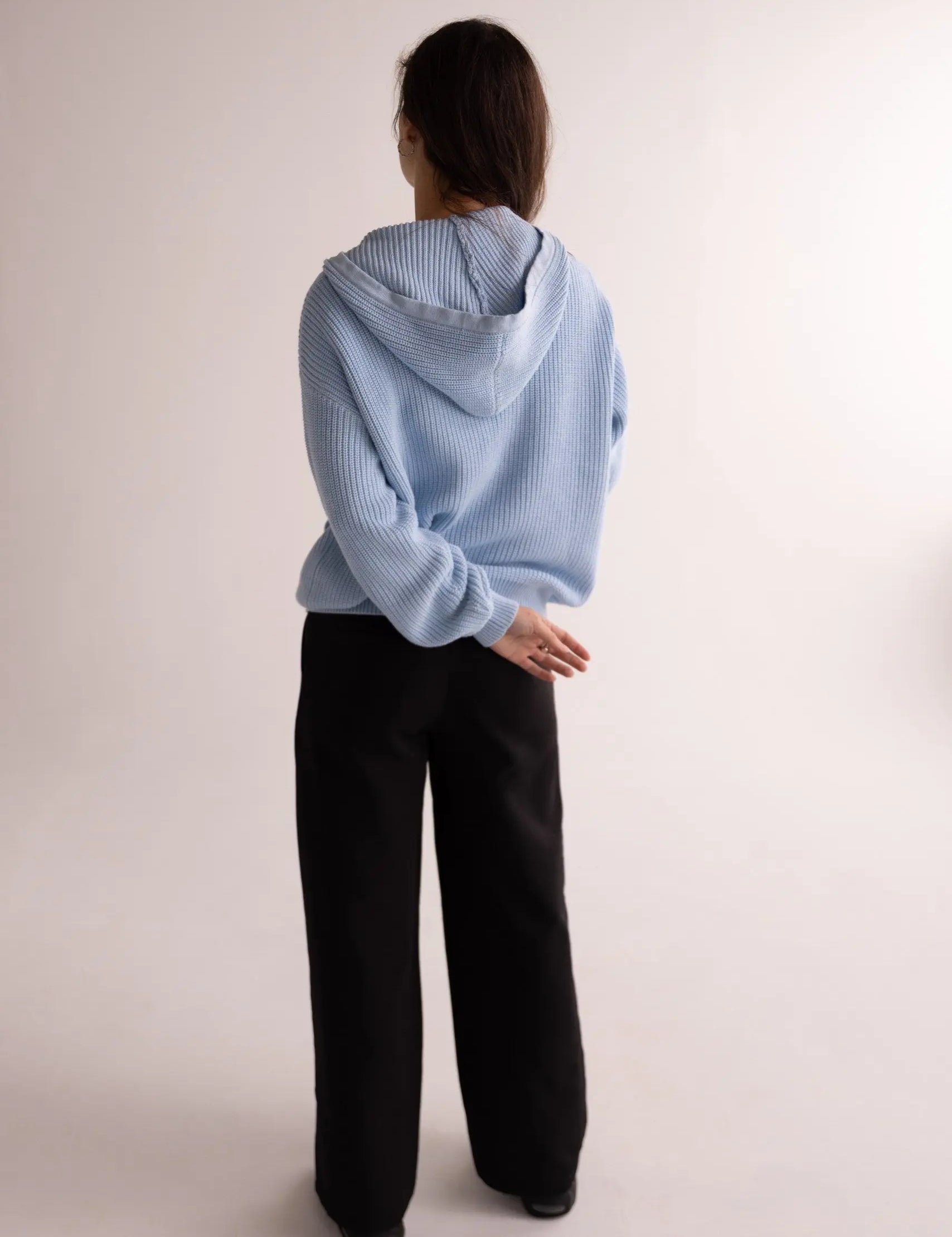 WORLDWIDE HEAVYWEIGHT KNIT HOODIE - BABY BLUE Incarnie