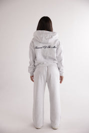 WOMEN'S EMBLEM ZIP HOODIE – GREY MARL