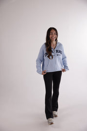 WORLDWIDE HEAVYWEIGHT KNIT HOODIE - BABY BLUE