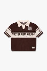 DAMEN HEAVYWEIGHT STRICKPOLOSHIRT „NOT OF THIS WORLD“