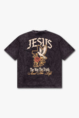 JESUS T-SHIRT - WASHED BLACK