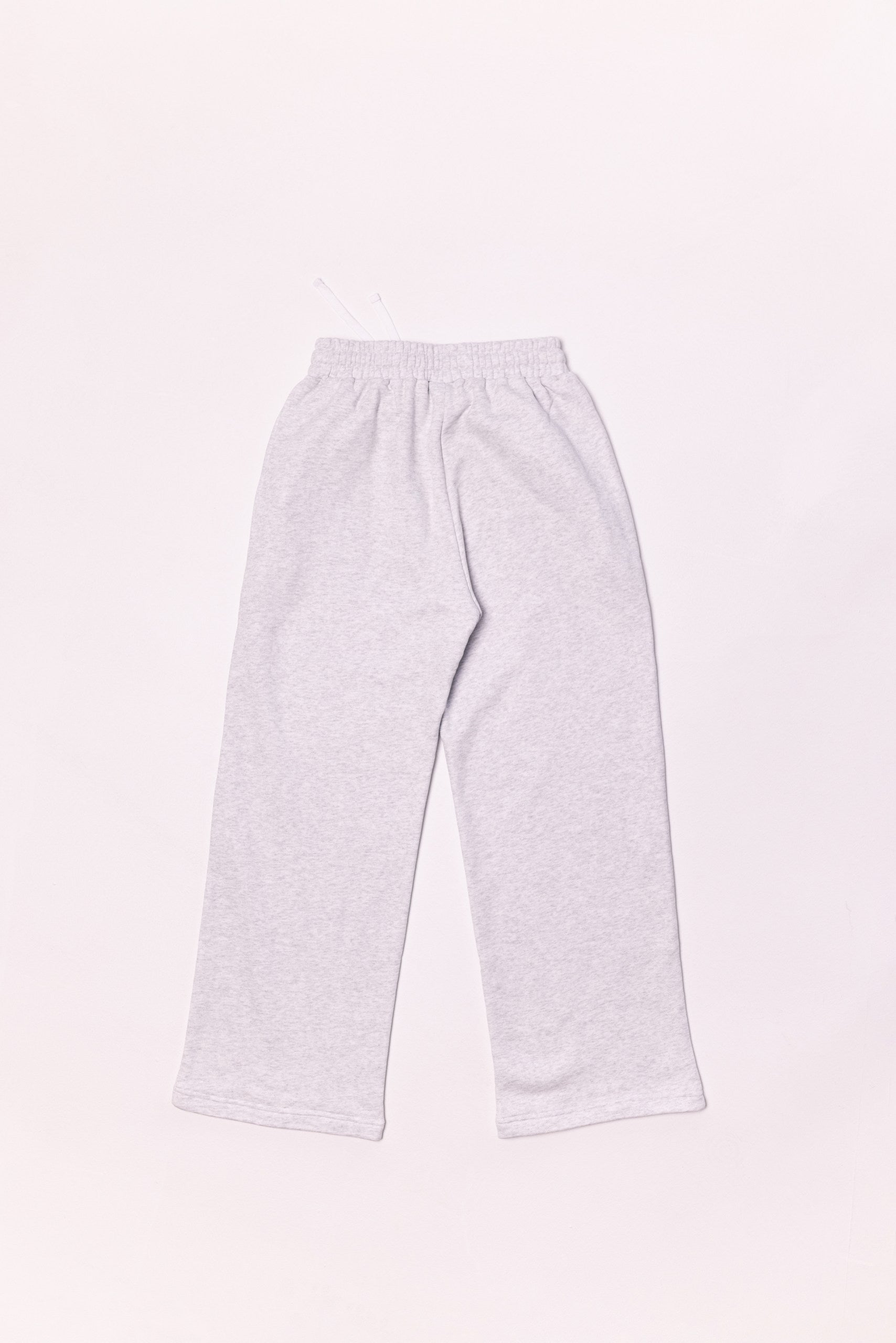 Light gray sweatpants on a white background