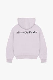Damen-Kapuzenpullover mit Emblem und Reißverschluss – Grau meliert