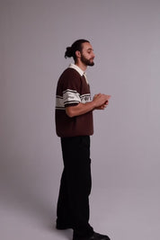 HERREN „NOT OF THIS WORLD“ STRICK-POLOSHIRT AUS SCHWERER BAUMWOLLE
